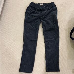 Men's navy blue corduroy Pants with elastic top